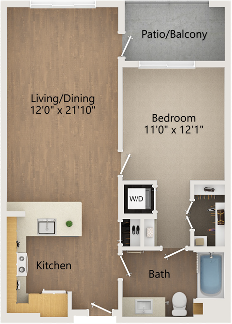 The Avalyn Chula Vista, CA A2 1x1 686 SF