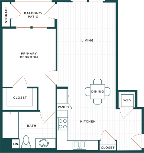 Palmia 55+ Apartments Fremont CA 1 Bedroom A3 809 Sq Ft