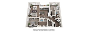 a 2 bedroom floor plan with a bathroom and a balcony