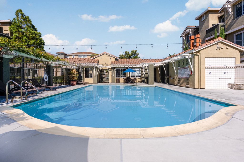 the swimming pool at our apartments