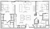 Aliso Los Angeles, CA B02 Floor Plan 1176 SF