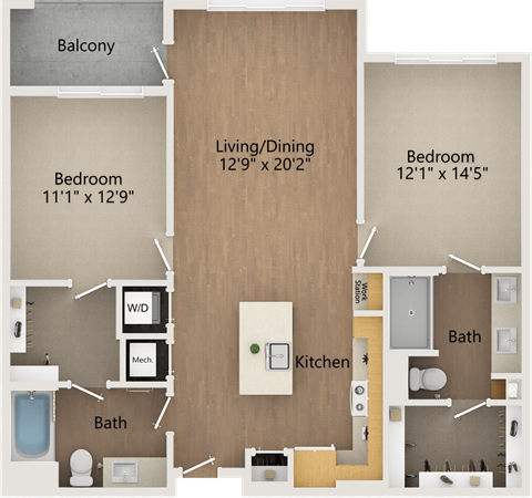 The Avalyn Chula Vista, CA B1 2x2 1043 SF