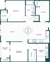 Palmia 55+ Apartments Fremont CA 2 Bedroom B1 + Den 1121 Sq Ft