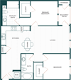 Palmia 55+ Apartments Fremont CA 2 Bedroom B4 + Study 1118 Sq Ft