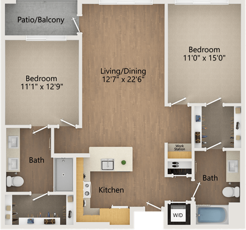 The Avalyn Chula Vista, CA B5 2x2 1086 SF