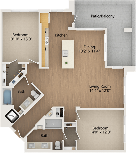 The Avalyn Chula Vista, CA B9 2x2 1296 SF