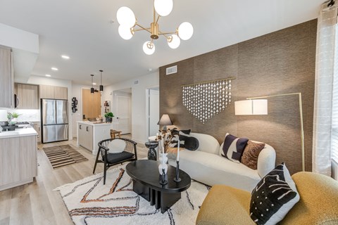 Furnished Living Room at Bloom Santa Ana, CA