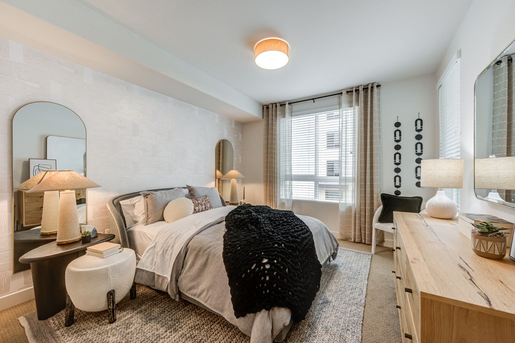 Furnished Bedroom at Bloom Santa Ana, CA