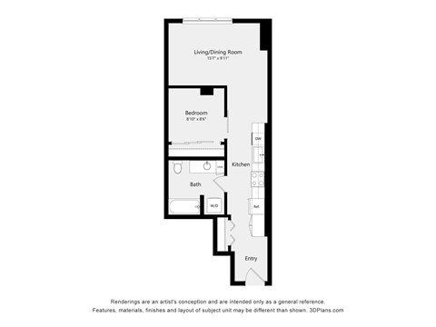 A black and white drawing of a house floor plan.