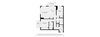 A black and white diagram of a house layout.