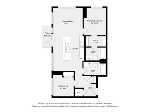 A black and white drawing of a house layout.