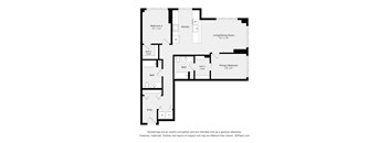 A black and white image of a floor plan for a home.