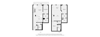 A black and white image of a two level house plan.