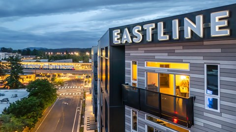 A building with the name Eastline on it.