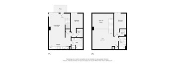A floor plan for a 1 bedroom and 1 bathroom apartment.