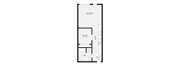 a floor plan of a 1 bedroom floor plan