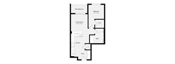 a floor plan of a residence with an open floor plan