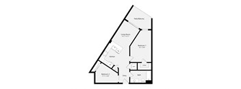 a floor plan of a house with an attic and a loft