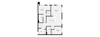 a floor plan of a 1 bedroom floor plan