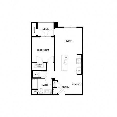 a floor plan of a house with a bedroom and a living room