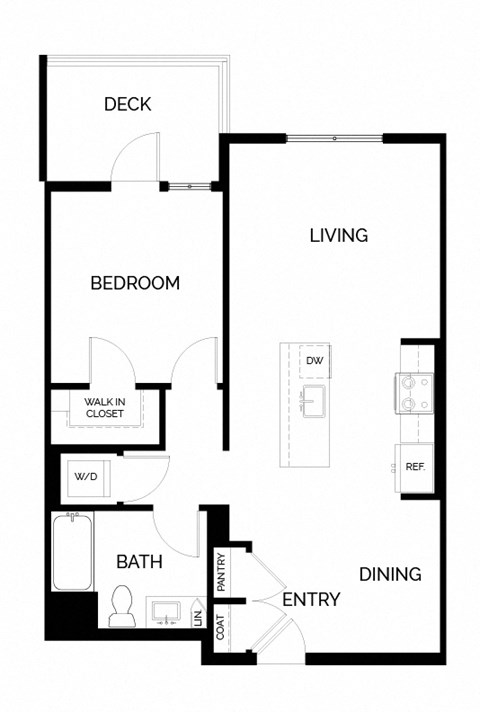 a floor plan of a house with a bedroom and a living room