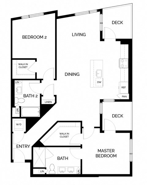 a floor plan of a house with a bedroom and a living room