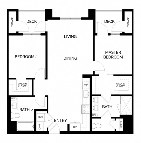 a floor plan of a house with a bedroom and a living room