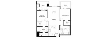a floor plan of a house with a bedroom and a living room