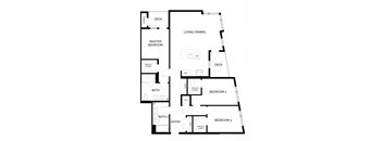 a floor plan of a house with two floors and a staircase