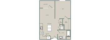 Essence Woodland Hills, CA B Studio 785 SF