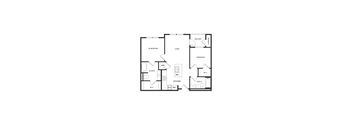 a floor plan of a 1 bedroom floor plan