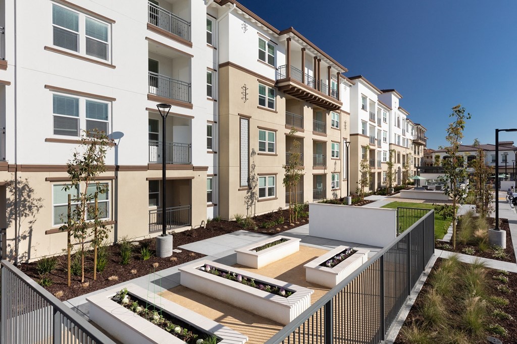 Palmia aged 55+ Luxury Apartments Fremont CA herb garden