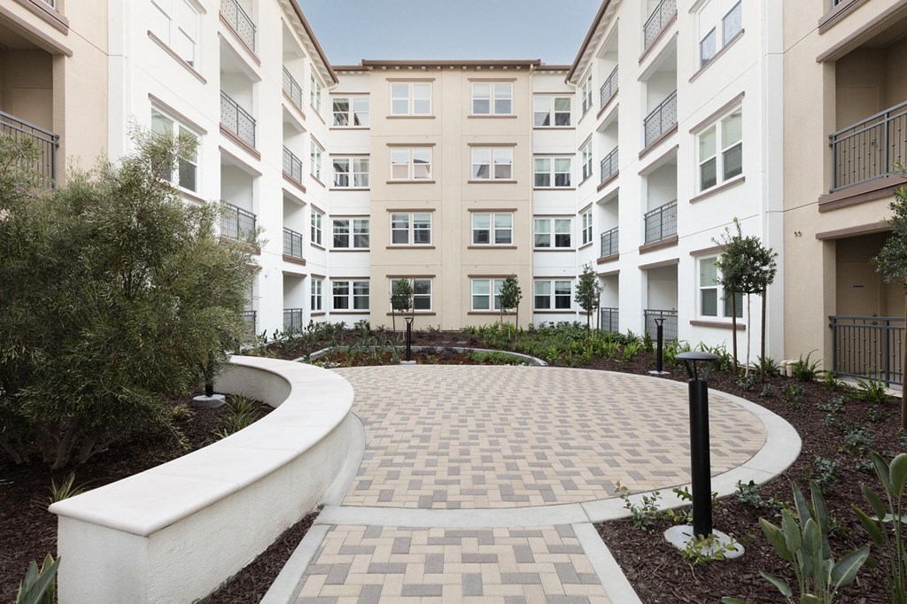 Palmia aged 55+ Luxury Apartments Fremont CA courtyard
