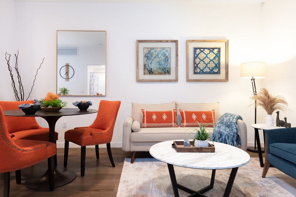 Palmia aged 55+ Luxury Apartments Fremont CA living room 2