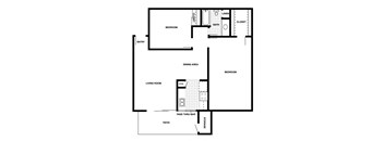 La Serena Rowland Heights, CA 2x1 Bedroom Floor Plan 965 SF
