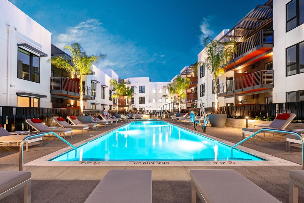 Legacy at Hayward Hayward CA  night pool