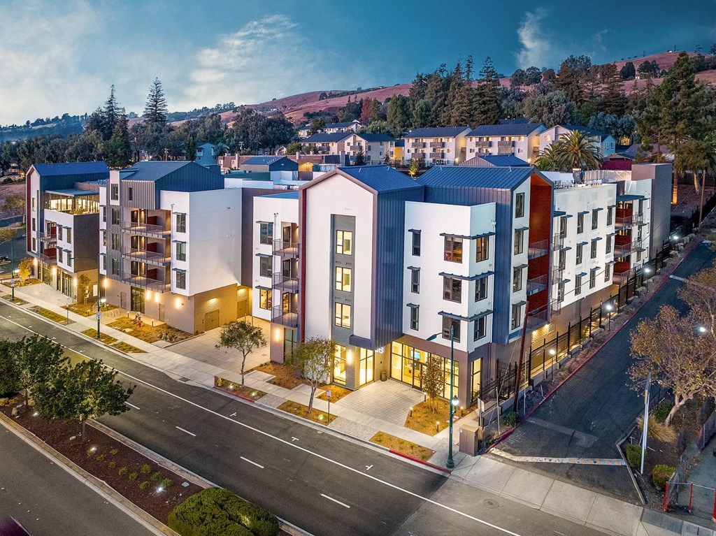 Legacy at Hayward Hayward CA  night building