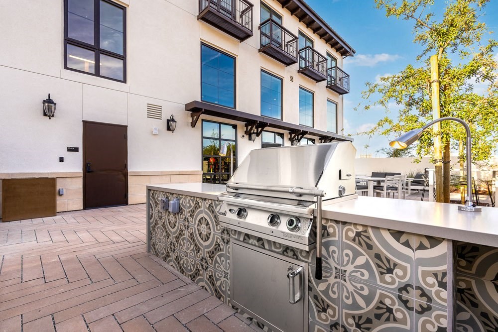 outdoor barbecue area