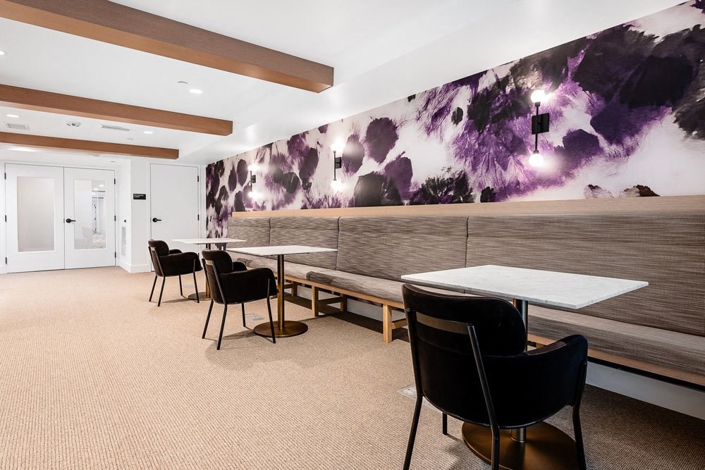 coworking space with seating and tables