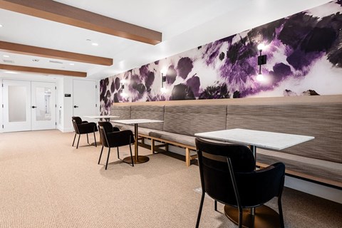 coworking space with seating and tables