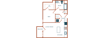 Legacy at Fitz Aurora CO A10B One Bedroom 686 SF