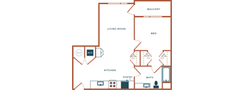Legacy at Fitz Aurora CO A04B.1 One Bedroom 784 SF