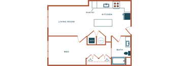 Legacy at Fitz Aurora CO A06B One Bedroom 798 SF