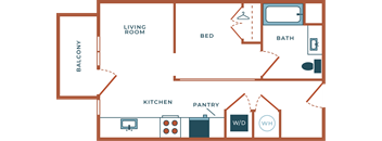 Legacy at Fitz Aurora, CO J01A Studio 546 SF