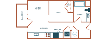 Legacy at Fitz Aurora CO J01B Studio 546 SF