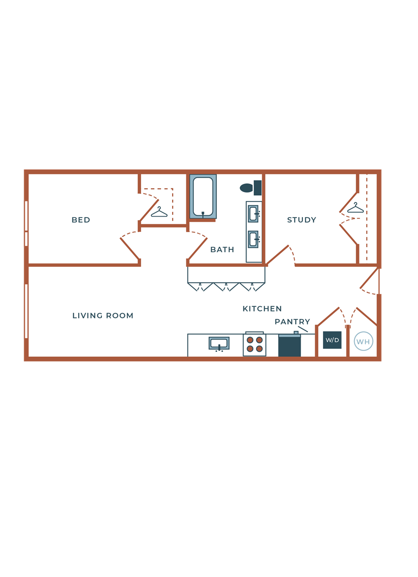 Legacy at Fitz B01B One Bedroom with Study Legacy at Fitz B01B One Bedroom with Study