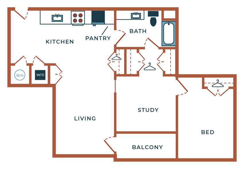 Legacy at Fitz A04B.2 One Bedroom with Study Legacy at Fitz A04B.2 One Bedroom with Study