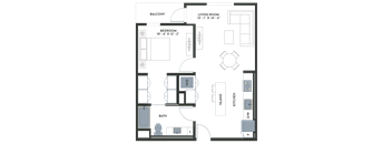 Legacy at Hayward Hayward CA 1 Bedroom A02 768 Sq Ft