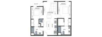 Legacy at Hayward Hayward CA 2 Bedroom B01 1035 Sq Ft