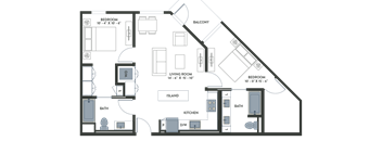 Legacy at Hayward Hayward CA 2 Bedroom B03 1006 Sq Ft